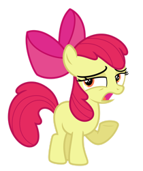 Size: 1280x1522 | Tagged: safe, artist:estories, character:apple bloom, species:earth pony, species:pony, female, filly, raised hoof, simple background, solo, transparent background, vector