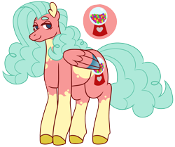 Size: 1956x1635 | Tagged: safe, artist:eonionic, manebooru original, oc, oc only, oc:gumball squish, species:pegasus, species:pony, series:who we become, g4, colored hooves, colored wings, commission, solo