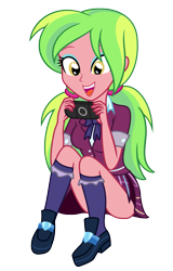 Size: 843x1314 | Tagged: safe, artist:sumin6301, character:lemon zest, equestria girls:friendship games, g4, my little pony: equestria girls, my little pony:equestria girls, alternate hairstyle, clothing, crystal prep academy, crystal prep academy uniform, crystal prep shadowbolts, cute, female, happy, pigtails, playstation, playstation portable, psp, school uniform, simple background, solo, sony, strategically covered, transparent background, upskirt denied, zestabetes