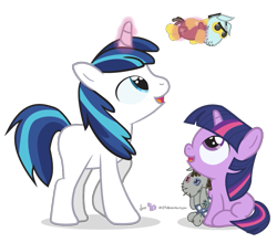 Size: 875x770 | Tagged: safe, artist:dm29, character:shining armor, character:smarty pants, character:twilight sparkle, species:pony, bbbff, brutus force, colt, cute, dawwww, duo, filly, filly twilight sparkle, julian yeo is trying to murder us, magic, male, shining adorable, simple background, transparent background, twiabetes, twily, younger