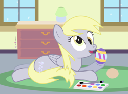 Size: 1000x735 | Tagged: safe, artist:dm29, character:derpy hooves, species:pegasus, species:pony, advent calendar, easter, easter egg, female, holiday horse days, mare, painting, solo