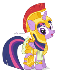 Size: 660x830 | Tagged: safe, artist:dm29, character:twilight sparkle, character:twilight sparkle (alicorn), species:alicorn, species:pony, episode:scare master, g4, my little pony: friendship is magic, armor, armor skirt, athena sparkle, clothing, costume, cute, female, mare, simple background, skirt, solo, transparent background