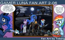 Size: 1100x673 | Tagged: safe, artist:dobromyslov, artist:johnjoseco, character:derpy hooves, character:dj pon-3, character:lyra heartstrings, character:owlowiscious, character:princess celestia, character:princess luna, character:rainbow dash, character:twilight sparkle, character:vinyl scratch, species:alicorn, species:pony, ask princess molestia, gamer luna, half-life, half-life 2, parody, seapony lyra, valve