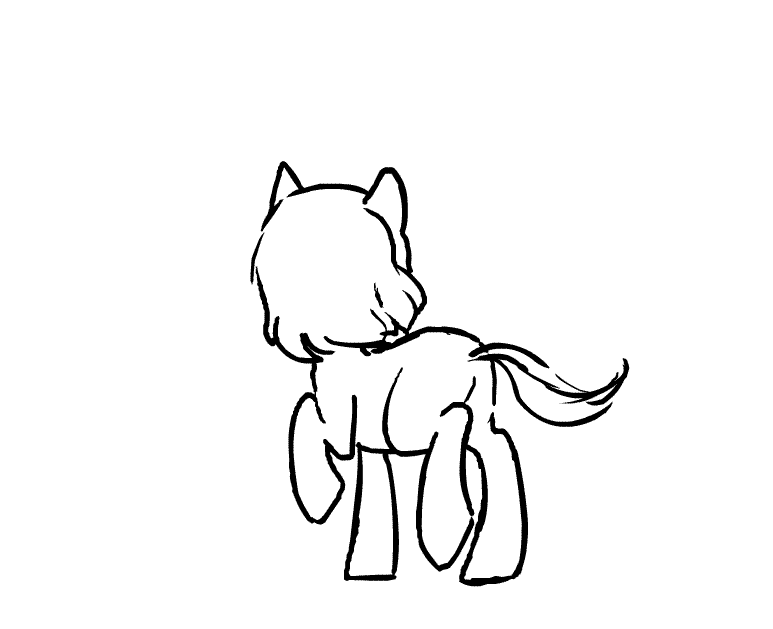 Size: 773x629 | Tagged: safe, artist:glacierclear, oc, oc only, oc:wallflower, species:earth pony, species:pony, :>, animated, behaving like a dog, cute, eyes closed, female, hnnng, looking at you, mare, monochrome, ocbetes, prancing, prone, simple background, sitting, smiling, solo, white background