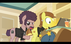 Size: 1000x625 | Tagged: safe, artist:dm29, episode:the saddle row review, g4, my little pony: friendship is magic, banana, briefcase, food, jules winnfield, pulp fiction, trio, vincent vega