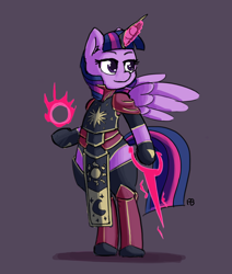 Size: 1280x1507 | Tagged: safe, artist:pabbley, character:twilight sparkle, character:twilight sparkle (alicorn), species:alicorn, species:pony, 30 minute art challenge, bipedal, female, glowing hands, mage, magic, simple background, solo