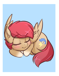 Size: 2017x2583 | Tagged: safe, artist:glacierclear, oc, oc only, oc:avery softequine, species:pegasus, species:pony, cute, sleeping, solo
