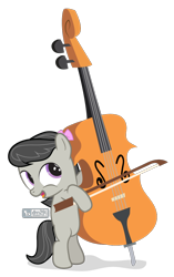 Size: 660x1050 | Tagged: safe, artist:dm29, character:octavia melody, bow, bow (instrument), cello, cello bow, cute, female, filly, hair bow, julian yeo is trying to murder us, musical instrument, simple background, solo, tavibetes, transparent background, younger