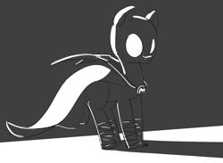 Size: 1280x937 | Tagged: safe, artist:pabbley, character:mare do well, monochrome, solo