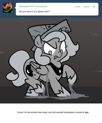 Size: 666x800 | Tagged: safe, artist:egophiliac, character:princess luna, moonstuck, cartographer's cap, clothing, female, filly, food, grayscale, hat, jam, monochrome, solo, stuck, woona, younger
