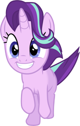 Size: 3001x4683 | Tagged: safe, artist:cloudyglow, character:starlight glimmer, species:pony, species:unicorn, .ai available, absurd resolution, cute, female, glimmerbetes, mare, simple background, smiling, solo, transparent background, trotting, vector