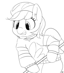 Size: 1280x1453 | Tagged: safe, artist:pabbley, character:rainbow dash, female, gritted teeth, hockey, hockey stick, monochrome, solo