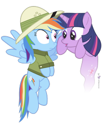 Size: 1250x1500 | Tagged: safe, artist:dm29, character:daring do, character:rainbow dash, character:twilight sparkle, costume, daring do costume, duo, ghost, ghost pony, simple background, transparent background