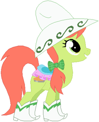 Size: 342x422 | Tagged: safe, artist:ra1nb0wk1tty, artist:selenaede, character:peachy sweet, apple family member, female, simple background, solo, white background