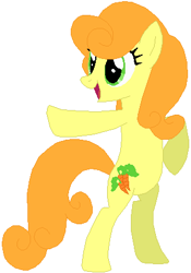 Size: 305x436 | Tagged: safe, artist:ra1nb0wk1tty, artist:selenaede, character:carrot top, character:golden harvest, female, simple background, solo, white background