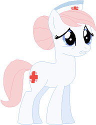 Size: 282x367 | Tagged: safe, artist:ra1nb0wk1tty, artist:selenaede, character:nurse redheart, female, simple background, solo, white background