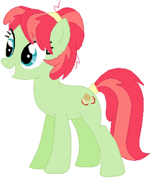 Size: 324x382 | Tagged: safe, artist:ra1nb0wk1tty, artist:selenaede, character:apple dumpling, apple family member, simple background, solo, white background