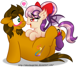 Size: 1500x1326 | Tagged: safe, artist:aleximusprime, oc, oc only, oc:alex the chubby pony, oc:sweet velvet, species:bat pony, species:earth pony, species:pony, bedroom eyes, blushing, bow, clothing, facial hair, female, goatee, hair bow, heart, male, mare, pictogram, simple background, socks, stallion, transparent background