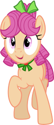 Size: 3001x6927 | Tagged: safe, artist:cloudyglow, character:apple rose, species:earth pony, species:pony, absurd resolution, female, mare, open mouth, simple background, smiling, transparent background, vector, younger