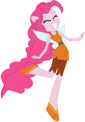 Size: 383x546 | Tagged: safe, artist:selenaede, artist:user15432, character:pinkie pie, species:human, my little pony:equestria girls, crossover, disney, disney fairies, fairies are magic, fairy, fairy wings, fairyized, fawn, female, humanized, ponied up, simple background, solo, white background, winged humanization, wings