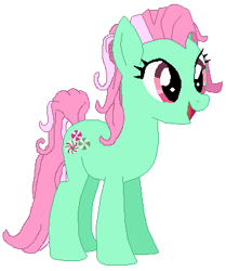 Size: 323x387 | Tagged: safe, artist:selenaede, artist:user15432, base used, character:minty, species:earth pony, species:pony, g3, g4, 1000 hours in ms paint, female, g3 to g4, generation leap, ms paint, simple background, solo, white background