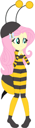 Size: 187x676 | Tagged: safe, artist:selenaede, artist:wolf, base used, character:fluttershy, my little pony:equestria girls, animal costume, bee, bee costume, clothing, costume, flutterbee