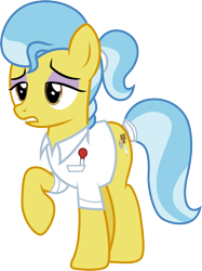 Size: 3001x4012 | Tagged: safe, artist:cloudyglow, character:doctor fauna, species:earth pony, species:pony, episode:fluttershy leans in, g4, my little pony: friendship is magic, .ai available, absurd resolution, clothing, female, mare, raised hoof, simple background, solo, tired, transparent background, vector