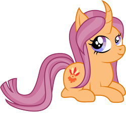 Size: 1106x1001 | Tagged: safe, artist:cloudyglow, character:sable spirit, species:pony, species:unicorn, episode:campfire tales, g4, my little pony: friendship is magic, curved horn, female, mare, prone, simple background, smiling, solo, transparent background, vector