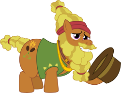 Size: 3903x3001 | Tagged: safe, artist:cloudyglow, character:cattail, species:pony, episode:a health of information, g4, my little pony: friendship is magic, .ai available, clothing, hat, male, simple background, smiling, solo, stallion, transparent background, vector