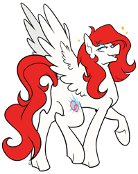 Size: 734x921 | Tagged: safe, artist:egophiliac, oc, oc only, oc:air raid, species:pegasus, species:pony, commission, eyeshadow, looking at you, looking back, makeup, male, raised hoof, simple background, sparkles, transparent background, underhoof