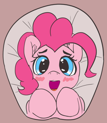 Size: 1280x1470 | Tagged: safe, artist:pabbley, character:pinkie pie, species:earth pony, species:pony, 30 minute art challenge, blushing, cute, diapinkes, female, looking at you, mousepad, open mouth, oppai mousepad, solo
