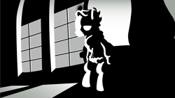 Size: 7169x4033 | Tagged: safe, artist:cloudyglow, edit, edited screencap, screencap, character:wind rider, episode:rarity investigates, g4, my little pony: friendship is magic, absurd resolution, monochrome, vector, vector trace