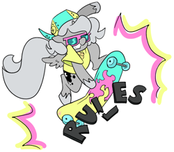 Size: 874x765 | Tagged: safe, artist:egophiliac, character:princess luna, species:alicorn, species:pony, moonstuck, baseball cap, cap, clothing, cool, female, filly, hat, pun, sick, simple background, skateboard, skateboarding, solo, sunglasses, totally radical, visual gag, white background, woona, younger