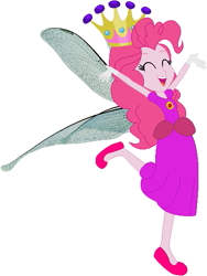 Size: 437x582 | Tagged: safe, artist:selenaede, artist:user15432, base used, character:pinkie pie, species:human, my little pony:equestria girls, clothing, costume, crown, dragonfly, dragonfly wings, fairy, fairy princess, fairy princess outfit, fairy wings, gloves, halloween, halloween costume, holiday, humanized, jewelry, princess, princess costume, princess pinkie pie, regalia, shoes, winged humanization, wings