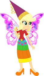 Size: 357x611 | Tagged: safe, artist:selenaede, artist:user15432, base used, character:applejack, species:human, my little pony:equestria girls, apple fairy, clothing, costume, dress, fairy, fairy princess, fairy princess outfit, fairy wings, halloween, halloween costume, high heels, holiday, humanized, princess, princess applejack, princess costume, princess hat, shoes, winged humanization, wings