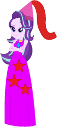 Size: 275x612 | Tagged: safe, artist:ra1nb0wk1tty, artist:selenaede, artist:user15432, base used, character:starlight glimmer, species:human, my little pony:equestria girls, spoiler:eqg specials, clothing, costume, dress, gown, halloween, halloween costume, hasbro, hasbro studios, hat, holiday, jewelry, necklace, princess, princess costume, princess hat, princess starlight glimmer, stars