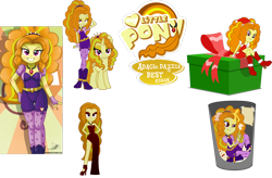 Size: 2456x1611 | Tagged: safe, anonymous artist, artist:alexandru1208, artist:deathnyan, artist:imperfectxiii, artist:mit-boy, artist:the-butch-x, artist:theshadowstone, edit, character:adagio dazzle, species:pony, my little pony:equestria girls, best human, equestria girls ponified, female, garbagio, logo, logo edit, ponidox, ponified, self ponidox, simple background, solo, transparent background, trash can, vector