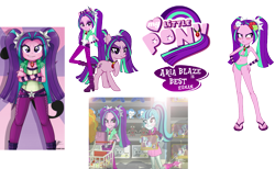 Size: 1671x1030 | Tagged: safe, artist:bluse, artist:kingdark0001, artist:mit-boy, artist:mixiepie, artist:the-butch-x, edit, character:aria blaze, character:sonata dusk, species:pony, my little pony:equestria girls, best human, equestria girls ponified, logo, logo edit, ponified, show accurate, simple background, transparent background, vector