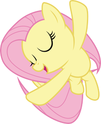 Size: 3000x3684 | Tagged: safe, artist:cloudyglow, character:fluttershy, species:pegasus, species:pony, episode:filli vanilli, g4, my little pony: friendship is magic, eyes closed, female, flying, mare, simple background, singing, smiling, solo, transparent background, vector