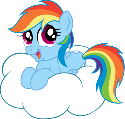 Size: 3137x3000 | Tagged: safe, artist:aleximusprime, artist:firestorm-can, character:rainbow dash, chibi, cloud, colored, simple background, transparent background, vector