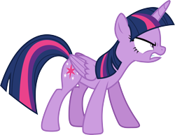 Size: 3879x3000 | Tagged: safe, artist:cloudyglow, character:twilight sparkle, character:twilight sparkle (alicorn), species:alicorn, species:pony, episode:once upon a zeppelin, g4, my little pony: friendship is magic, .ai available, angry, female, furious, simple background, solo, transparent background, vector