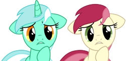 Size: 6195x3000 | Tagged: safe, artist:cloudyglow, character:lyra heartstrings, character:roseluck, episode:green isn't your color, g4, my little pony: friendship is magic, simple background, vector