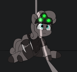 Size: 4876x4590 | Tagged: safe, artist:pabbley, character:bon bon, character:sweetie drops, species:pony, absurd resolution, bon bond, female, hoof blades, night vision goggles, solo, splinter cell, this will end in death