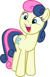 Size: 3000x4601 | Tagged: safe, artist:cloudyglow, character:bon bon, character:sweetie drops, species:earth pony, species:pony, .ai available, adorabon, amused, bon bon is amused, cute, faec, female, mare, silly, silly pony, simple background, smiling, transparent background, vector
