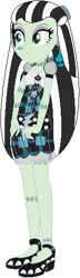 Size: 154x532 | Tagged: safe, artist:selenaede, artist:user15432, base used, my little pony:equestria girls, barely eqg related, bolts, clothing, dress, ear piercing, earring, equestria girls style, equestria girls-ified, frankenstein, frankie stein, hasbro, hasbro studios, high heels, jewelry, mattel, monster high, necktie, piercing, shoes