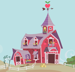 Size: 1121x1073 | Tagged: safe, artist:selenaede, apple, applejack's house, background, no pony, sweet apple acres