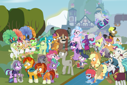Size: 1200x800 | Tagged: safe, artist:dm29, character:apple rose, character:applejack, character:auntie applesauce, character:chancellor neighsay, character:firelight, character:fluttershy, character:gallus, character:goldie delicious, character:granny smith, character:maud pie, character:mudbriar, character:photo finish, character:pinkie pie, character:princess celestia, character:rainbow dash, character:sandbar, character:scootaloo, character:silverstream, character:smolder, character:spike, character:starlight glimmer, character:stellar flare, character:sunburst, character:terramar, character:twilight sparkle, character:twilight sparkle (alicorn), character:yona, species:alicorn, species:classical hippogriff, species:dragon, species:earth pony, species:griffon, species:hippogriff, species:pegasus, species:pony, species:seapony (g4), species:unicorn, species:yak, ship:maudbriar, episode:fake it 'til you make it, episode:grannies gone wild, episode:horse play, episode:non-compete clause, episode:school daze, episode:surf and/or turf, episode:the maud couple, episode:the parent map, g4, my little pony: friendship is magic, alternate hairstyle, apple shed, bipedal, camera, cardboard maud, chair, classroom, clothing, construction pony, cosplay, costume, director spike, director's chair, dragoness, eea rulebook, eyes on the prize, female, filly, fishing rod, fluttergoth, geode, gold horseshoe gals, hipstershy, it's not a phase, it's not a phase mom it's who i am, jack hammer, kickline, leaking, levitation, magic, male, mare, progress bar, rocket, school of friendship, seaponified, seapony scootaloo, severeshy, shipping, showgirl, shylestia, species swap, stallion, sticks, straight, telekinesis, the meme continues, the story so far of season 8, this isn't even my final form, toy interpretation, trixie's rocket, vine, wall of tags