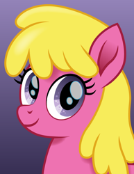 Size: 800x1036 | Tagged: safe, artist:cloudyglow, character:cherry berry, species:earth pony, species:pony, my little pony: the movie (2017), female, gradient background, movie accurate, smiling, solo