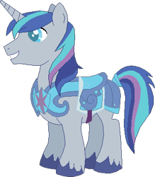 Size: 349x399 | Tagged: safe, artist:selenaede, artist:westrail642fan, character:shining armor, alternate timeline, alternate universe, armor, male, rise and fall, simple background, solo, transparent background