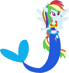 Size: 497x529 | Tagged: safe, artist:selenaede, artist:user15432, base used, character:rainbow dash, my little pony:equestria girls, clothing, fins, hasbro, hasbro studios, mermaid, mermaid tail, mermaidized, ponied up, species swap, tail, winged humanization, wings